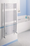 QUINN TOWEL RADIATOR CRYSTAL CHROME STRAIGHT 730MM X 450MM
